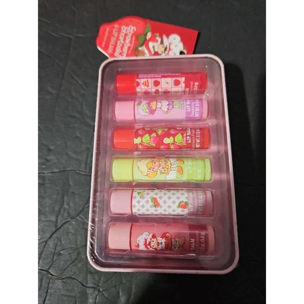 Taste Beauty The World Of Strawberry‎ Shortcake 6 Lip Balm Set New Sealed